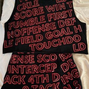 QUEEN OF SPARKLES Black and Red Lettered Set